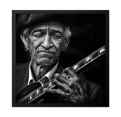 Old Guitarist Portrait