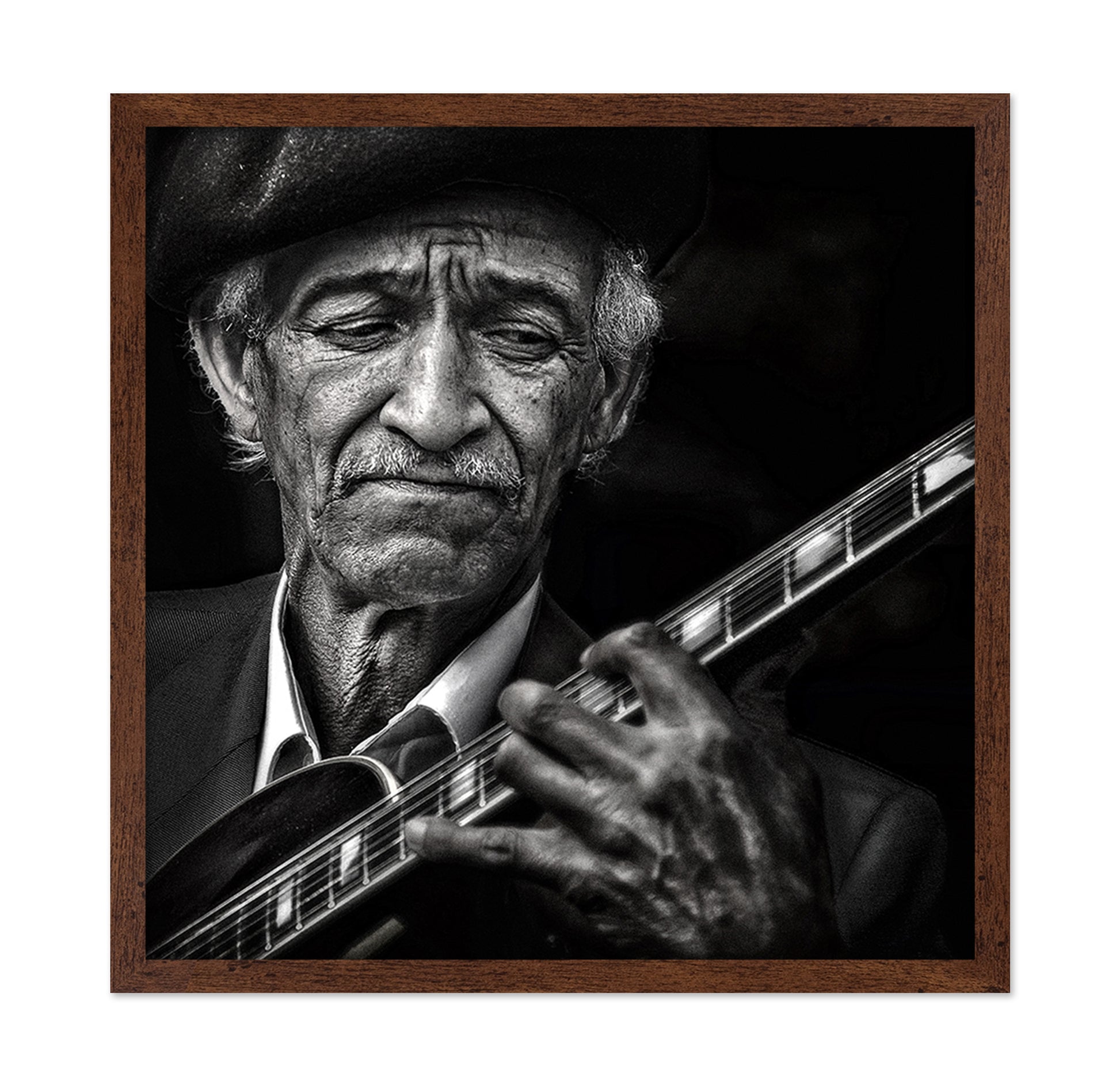 Old Guitarist Portrait