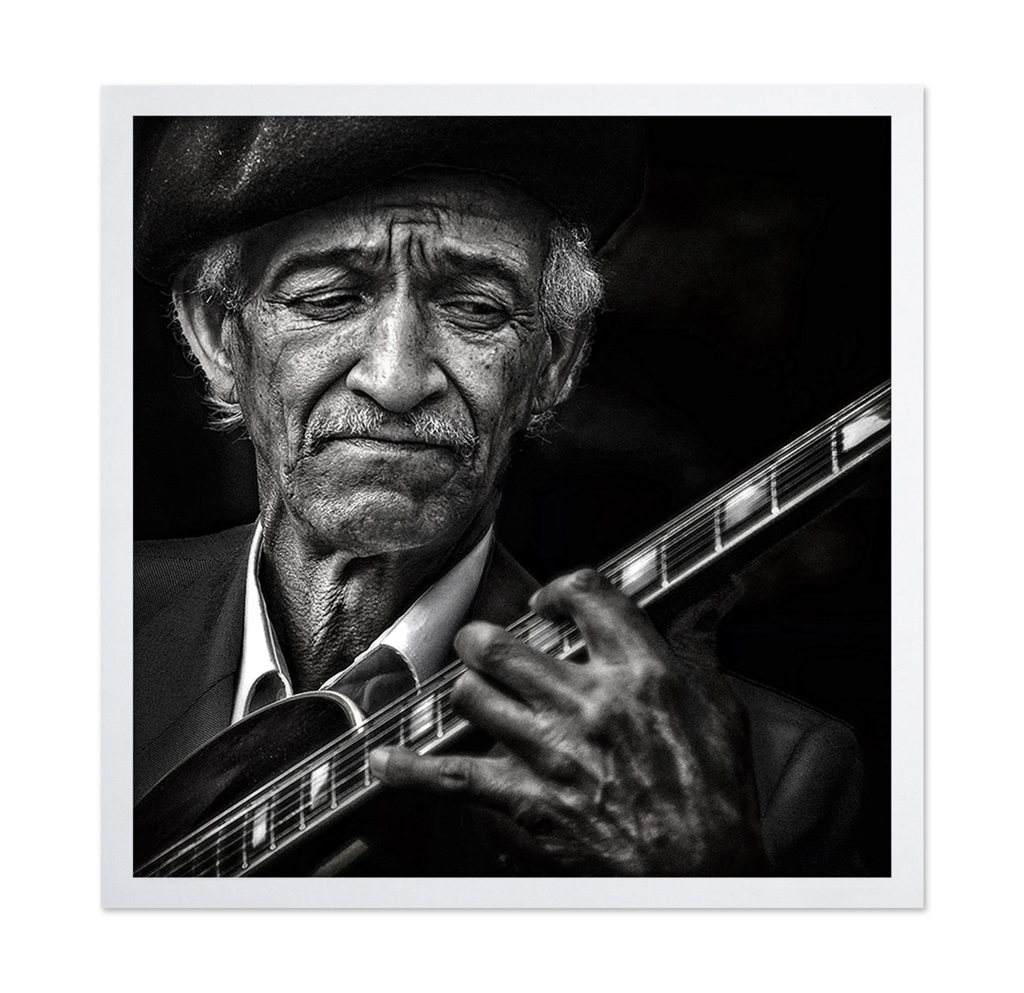 Old Guitarist Portrait