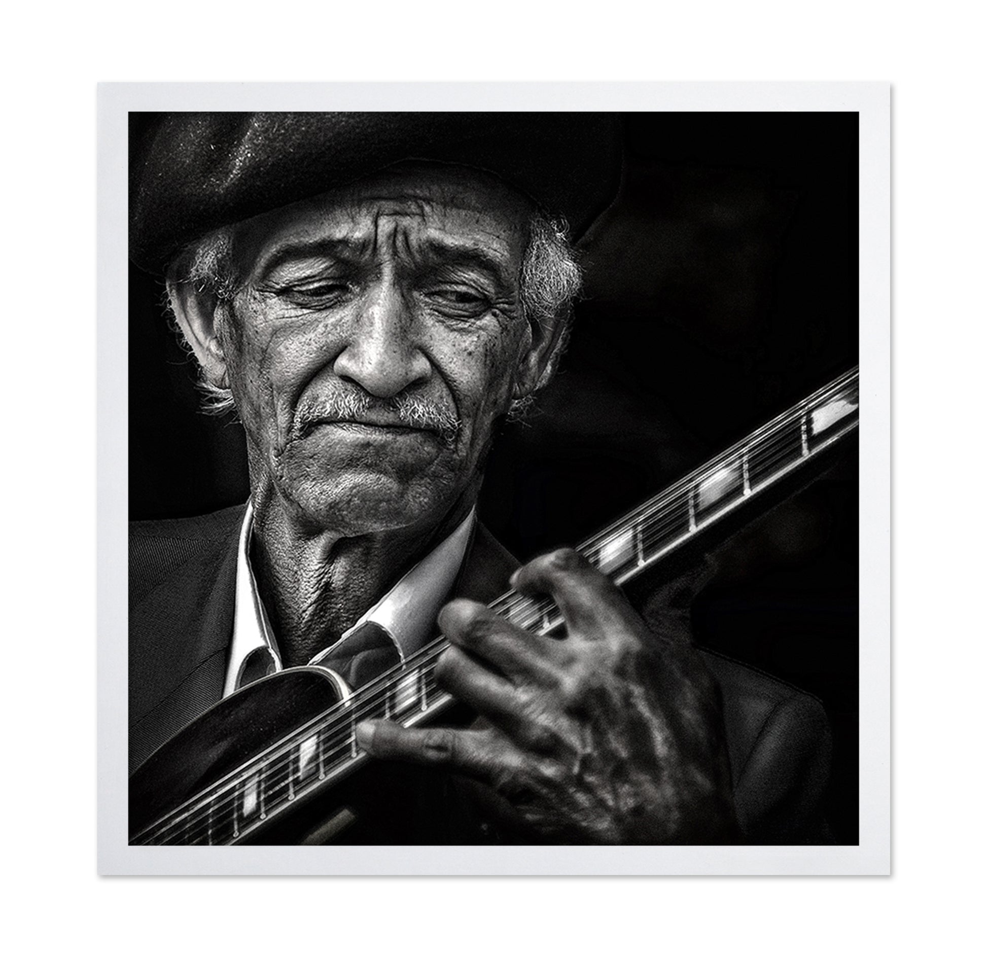 Old Guitarist Portrait
