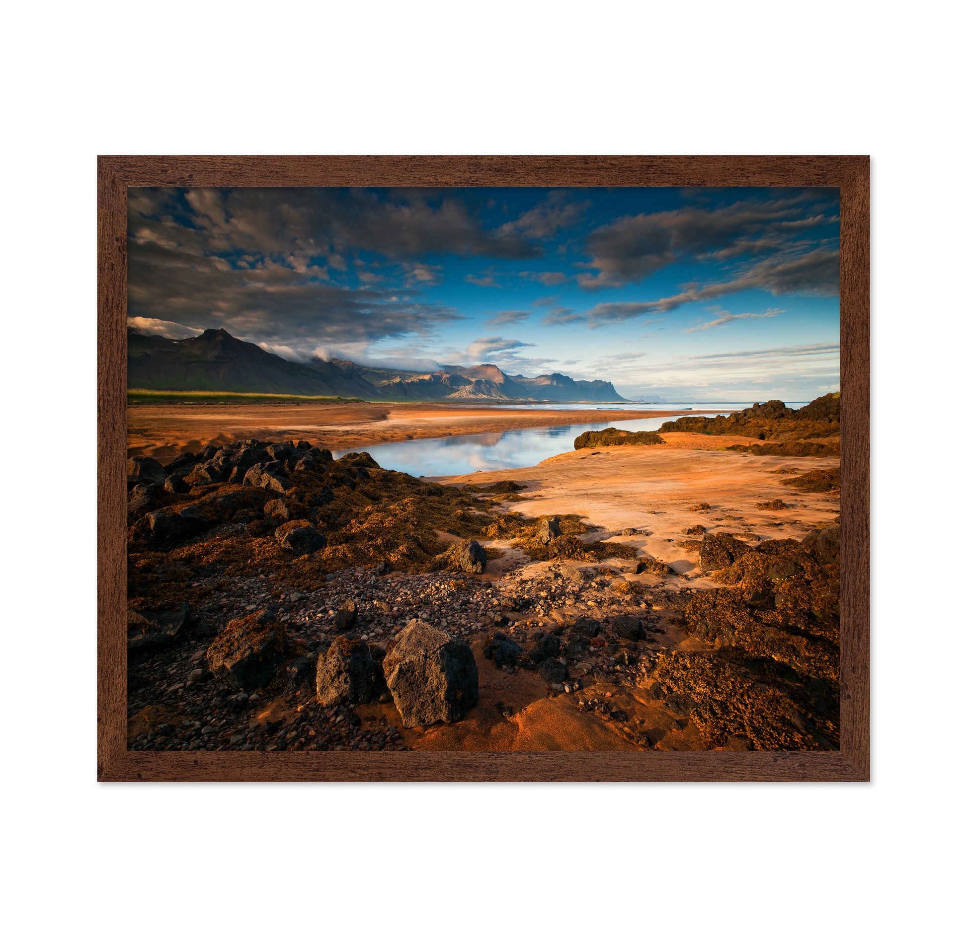 Coastal Mountains and Sandy Shore