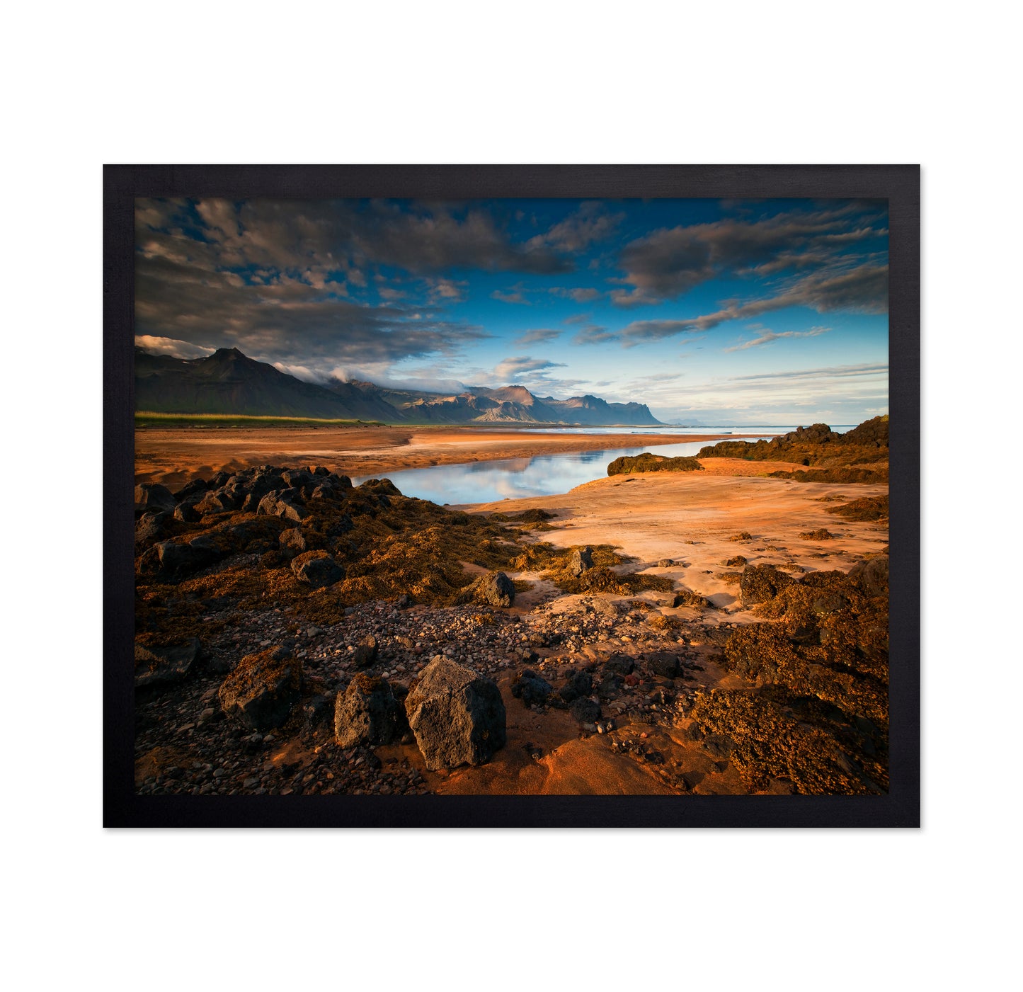Coastal Mountains and Sandy Shore