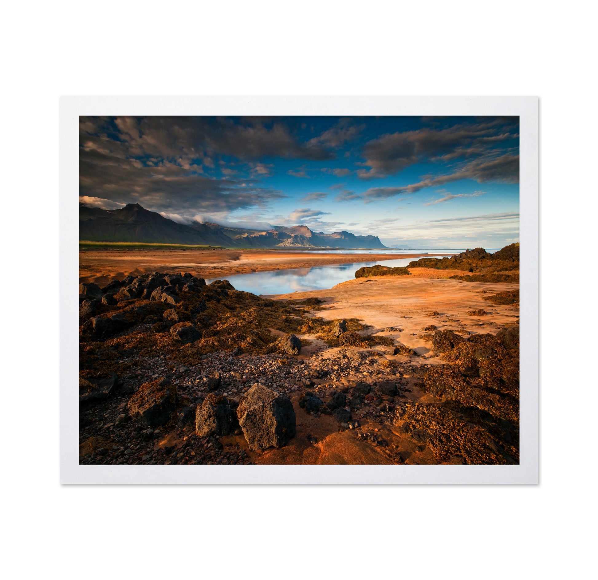 Coastal Mountains and Sandy Shore
