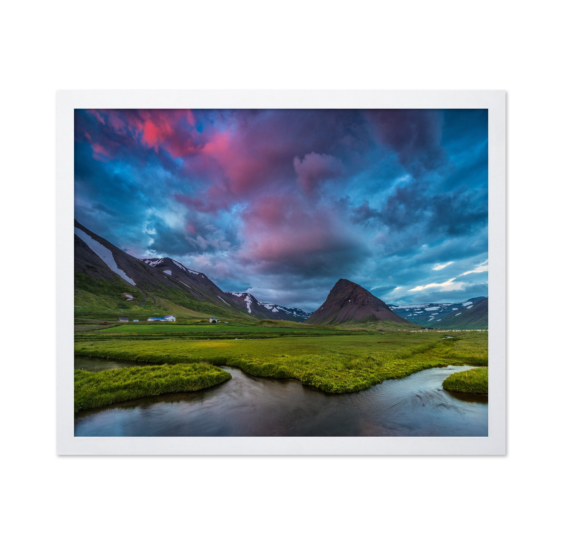 Mountain Valley Farmland Landscape