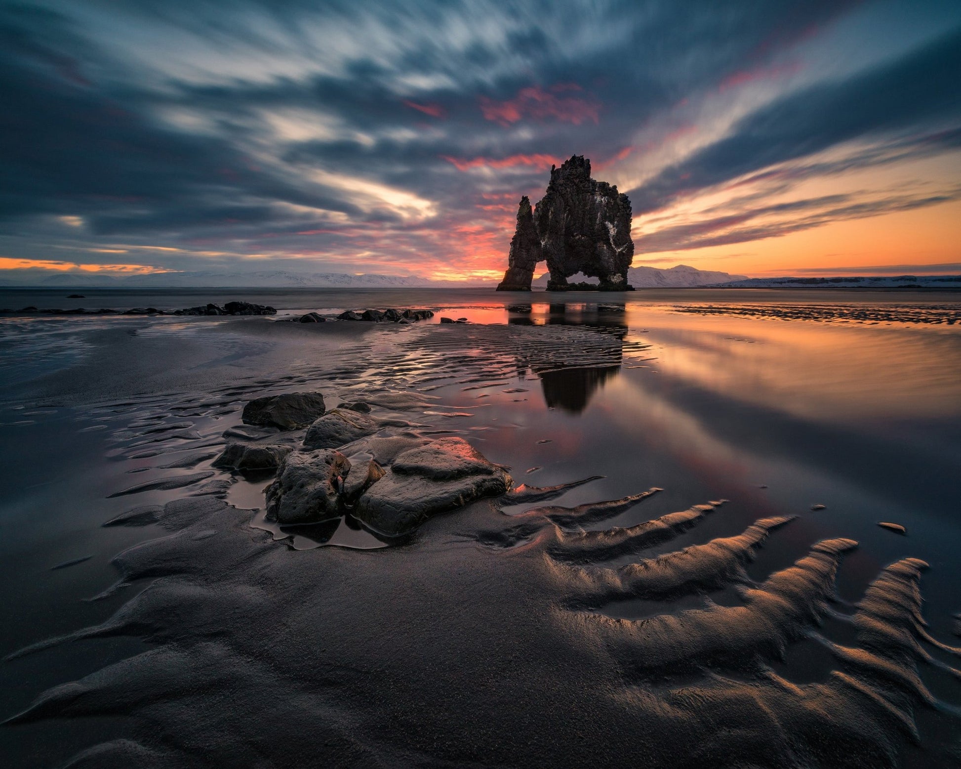 Hvitserkur Sea Stack Sunset