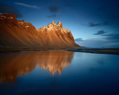 Golden Mountain Reflection Landscape
