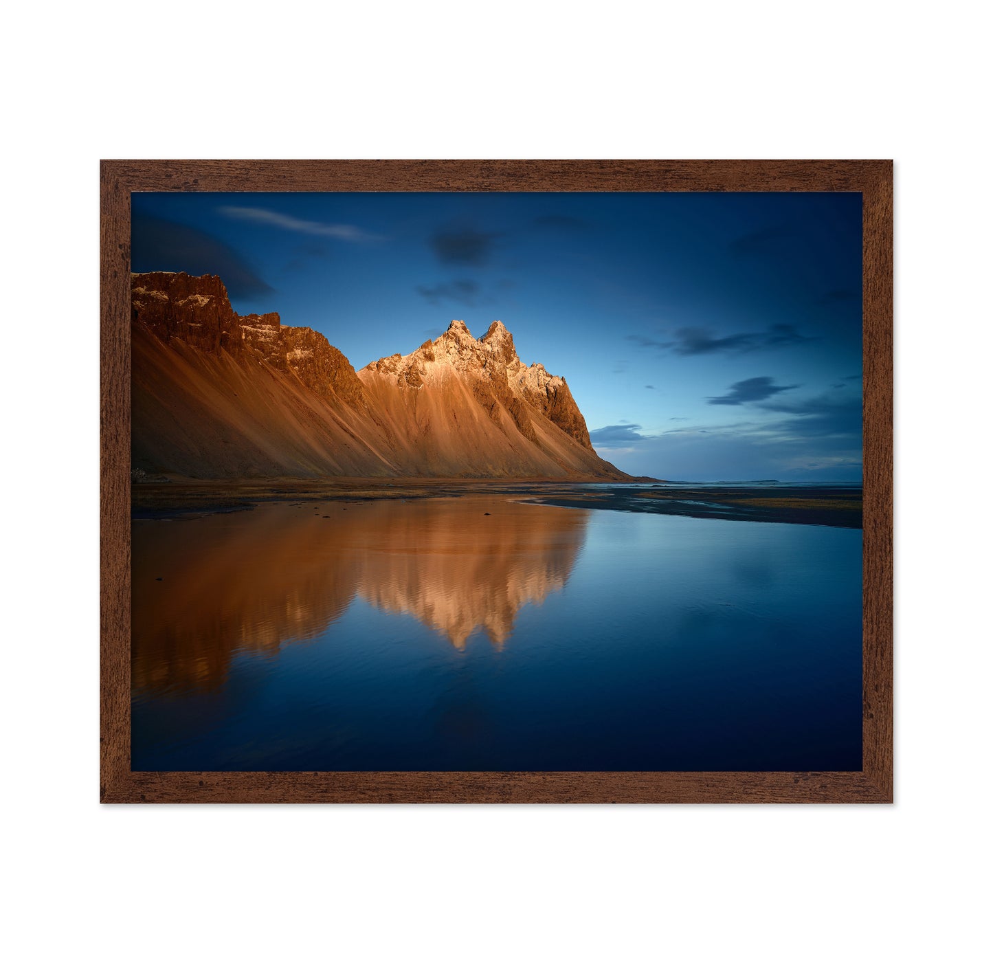 Golden Mountain Reflection Landscape