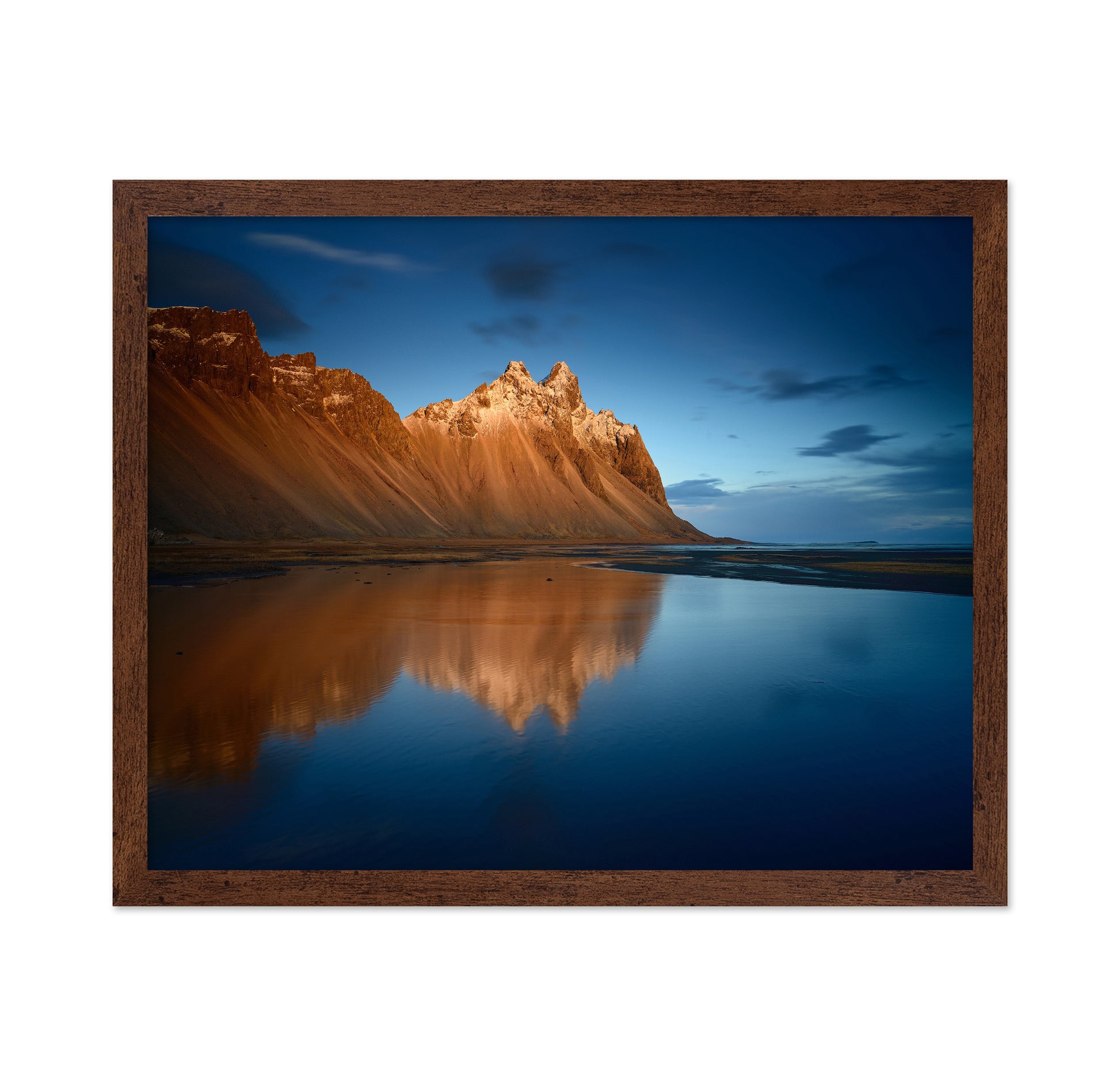 Golden Mountain Reflection Landscape