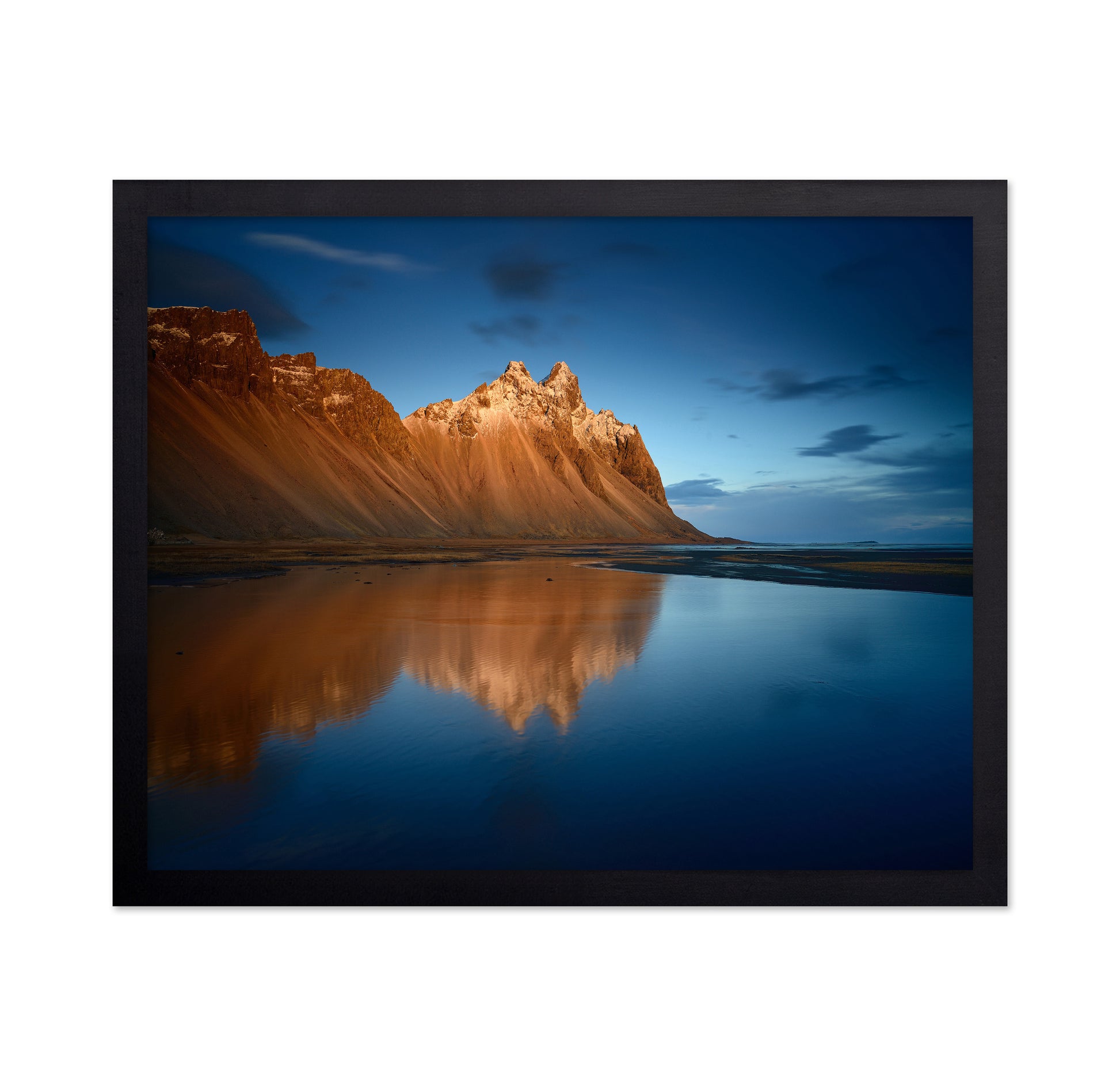 Golden Mountain Reflection Landscape