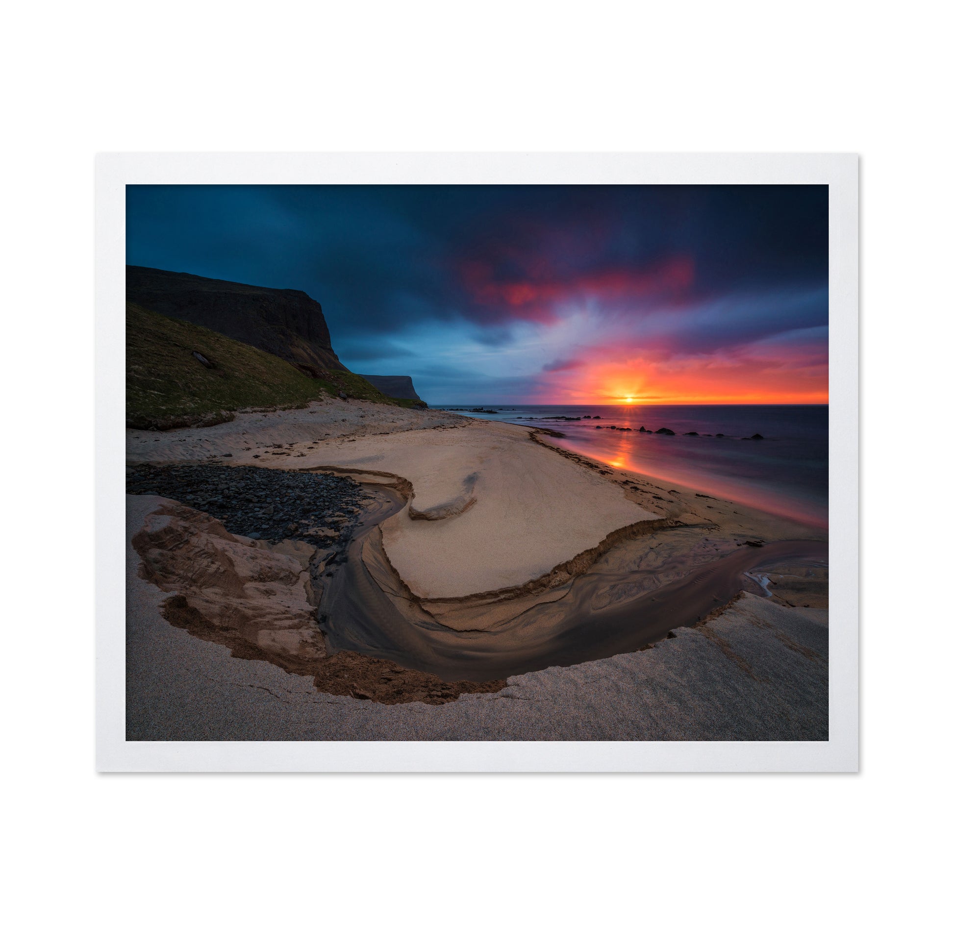 Iceland Coastal Sunset Landscape