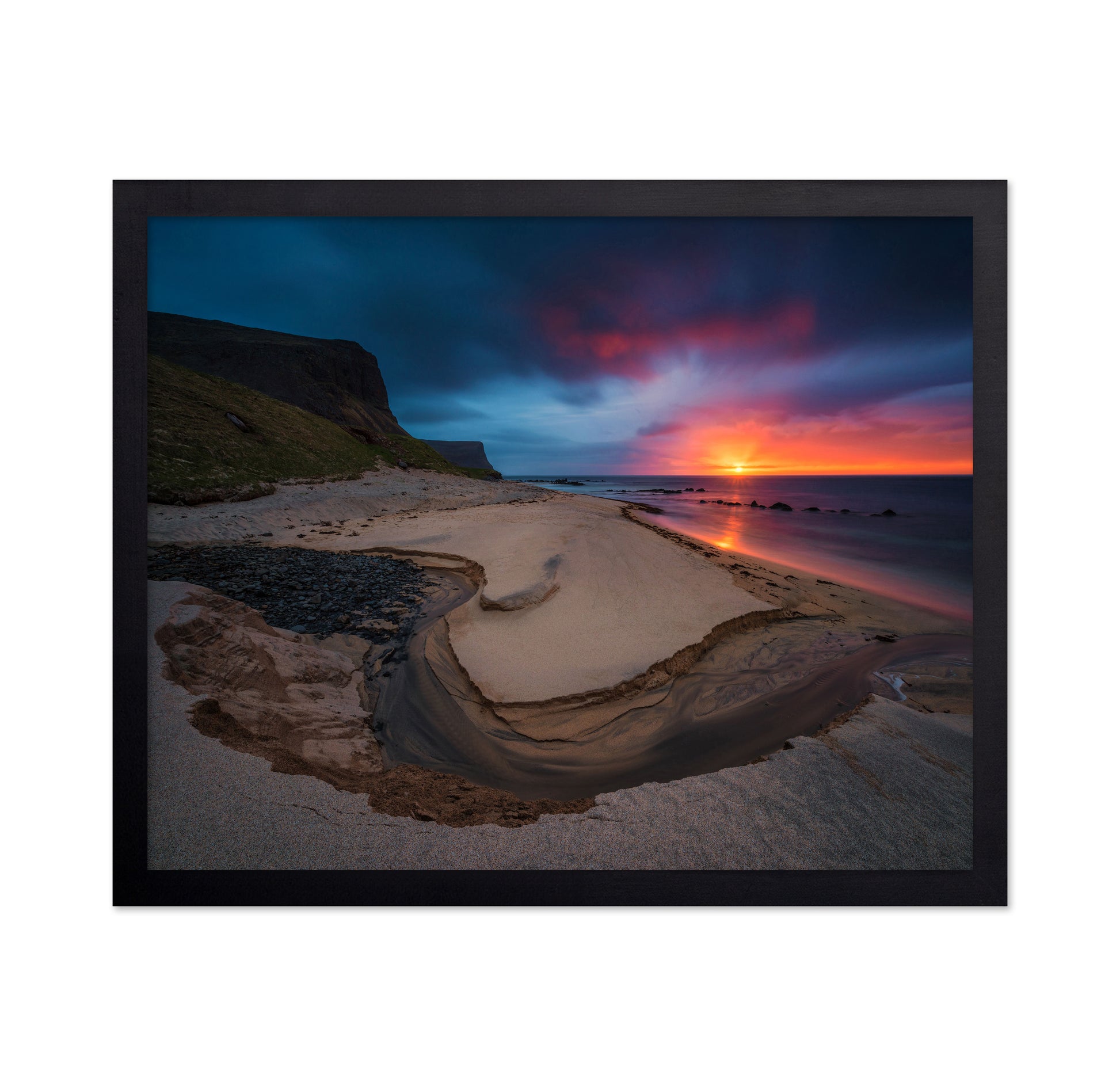 Iceland Coastal Sunset Landscape