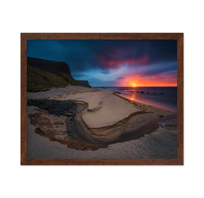 Iceland Coastal Sunset Landscape