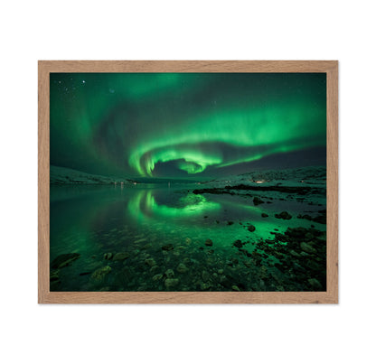 Northern Lights Over Arctic Lake