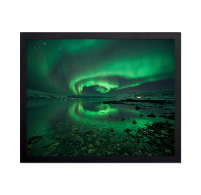 Northern Lights Over Arctic Lake