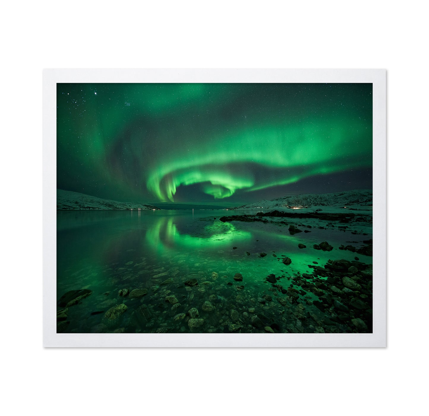 Northern Lights Over Arctic Lake