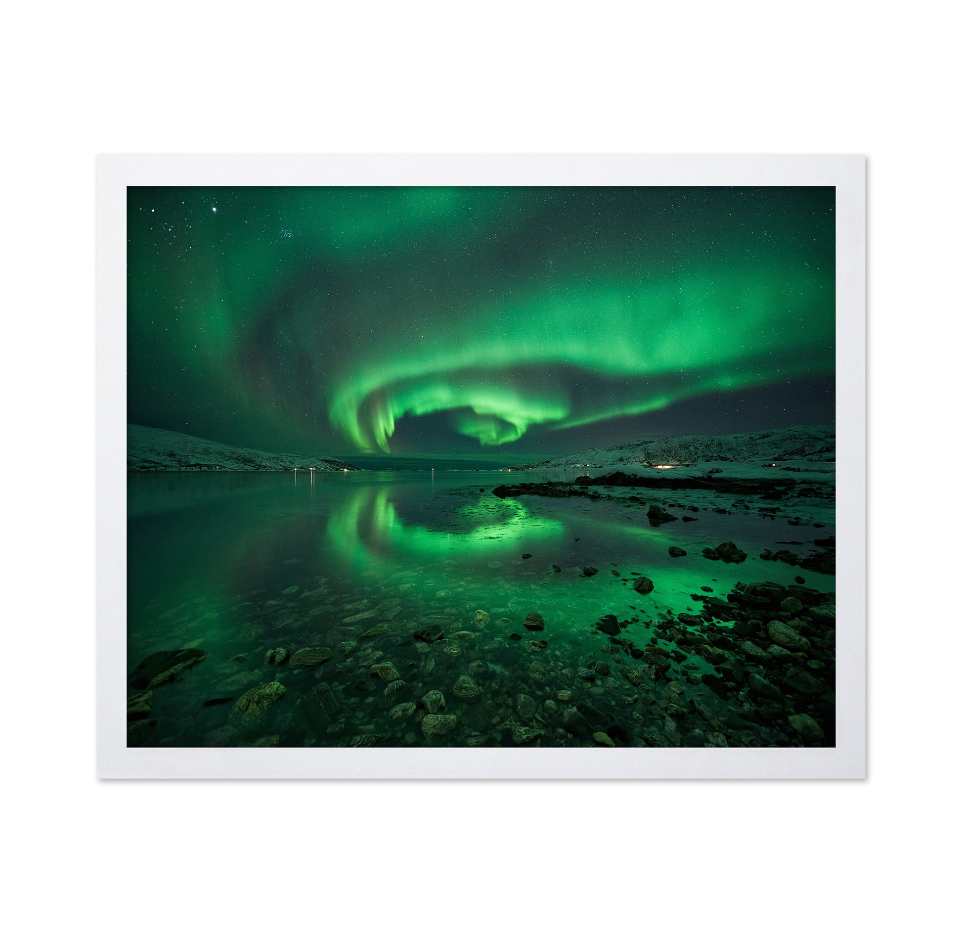 Northern Lights Over Arctic Lake