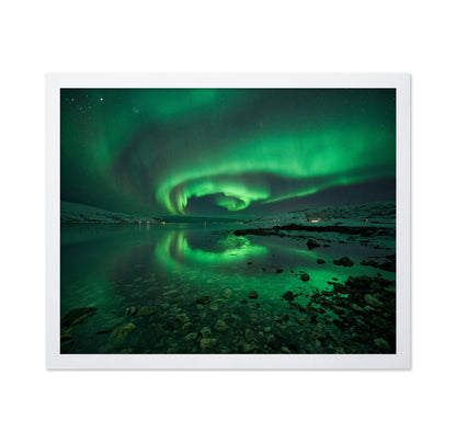 Northern Lights Over Arctic Lake