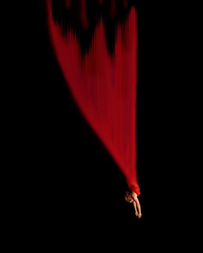 Red Falling Figure