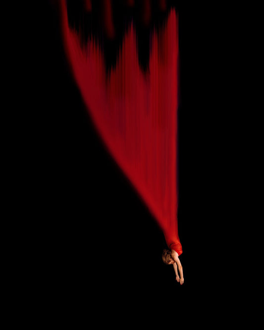 Red Falling Figure