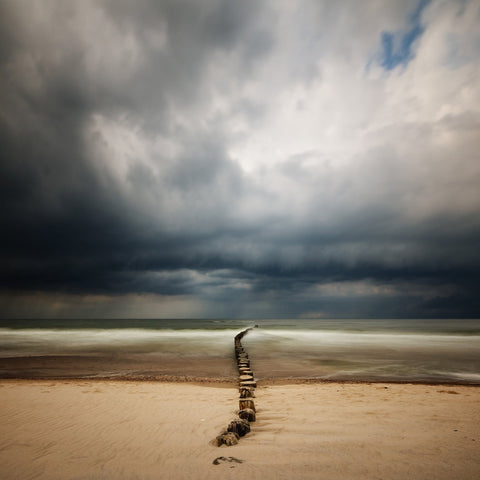 Stormy Sea Breakwater
