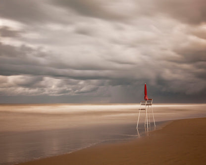 Red Lifeguard Stand