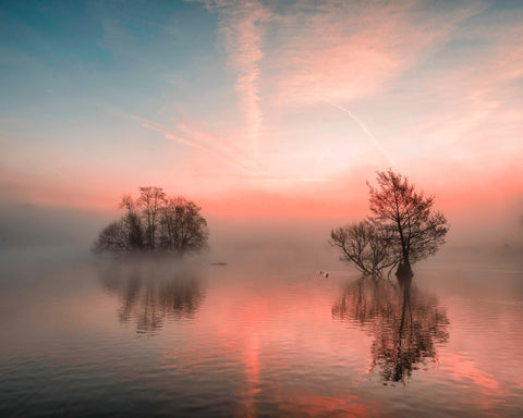 Misty Lake Sunrise No1