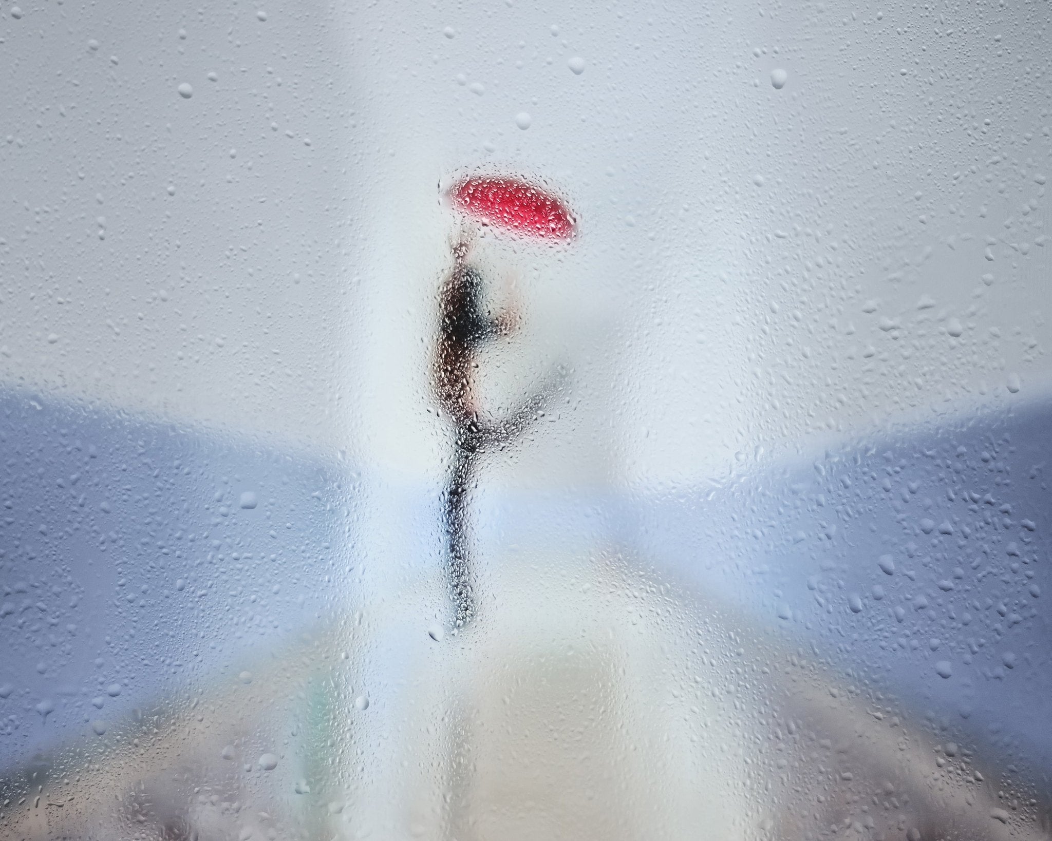 Red Umbrella In Rain – Poster Master