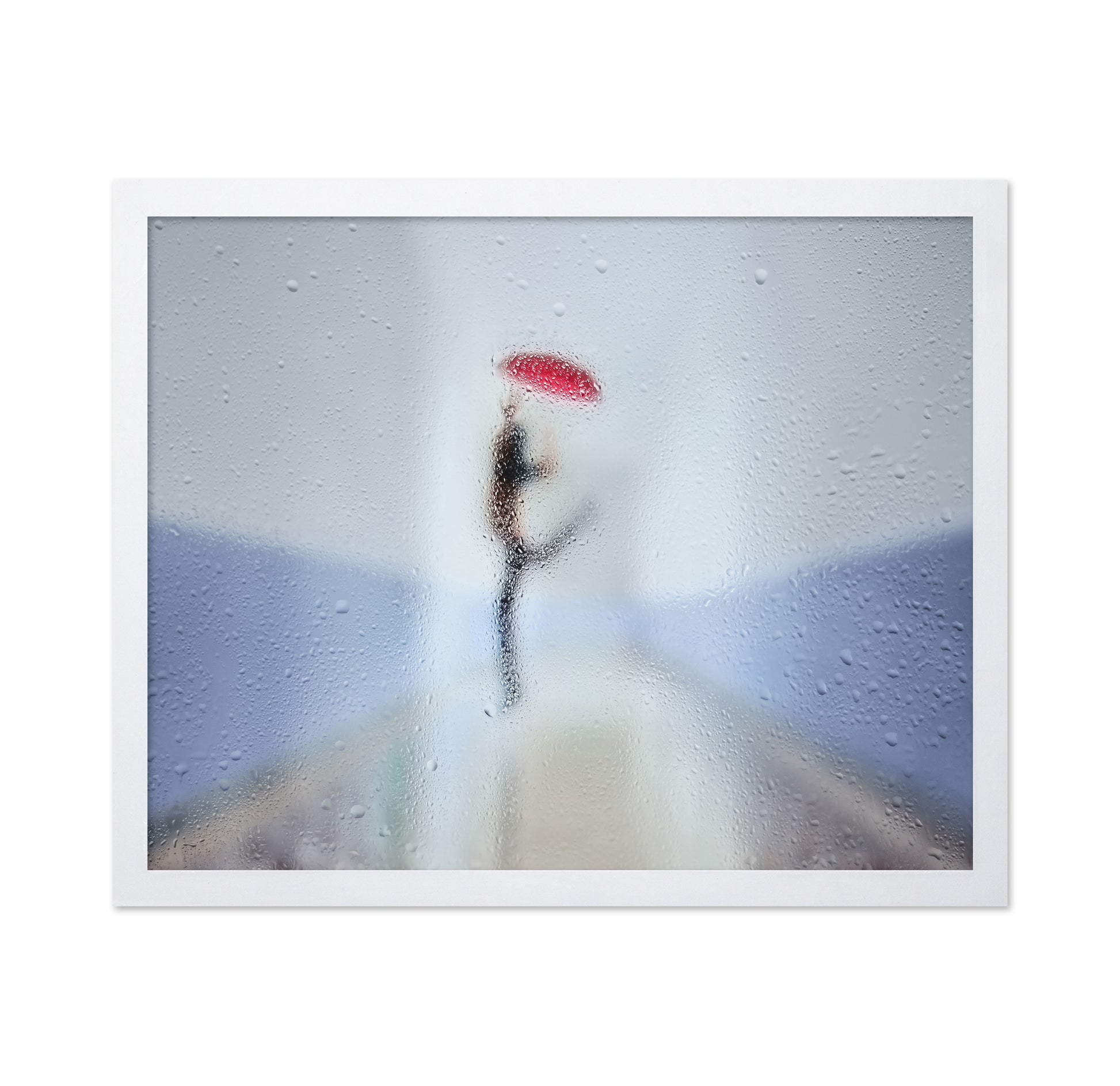 Red Umbrella In Rain