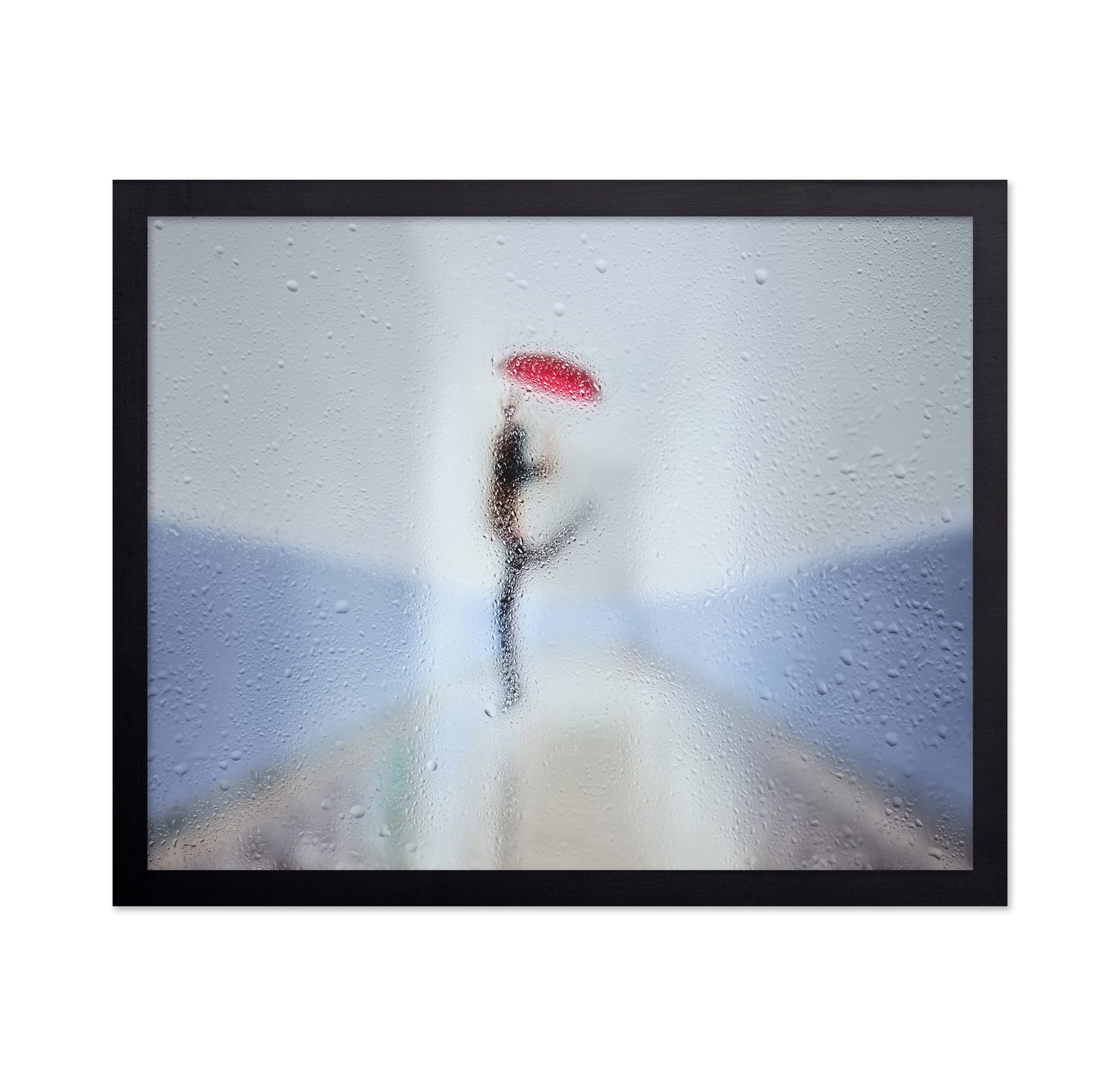 Red Umbrella In Rain