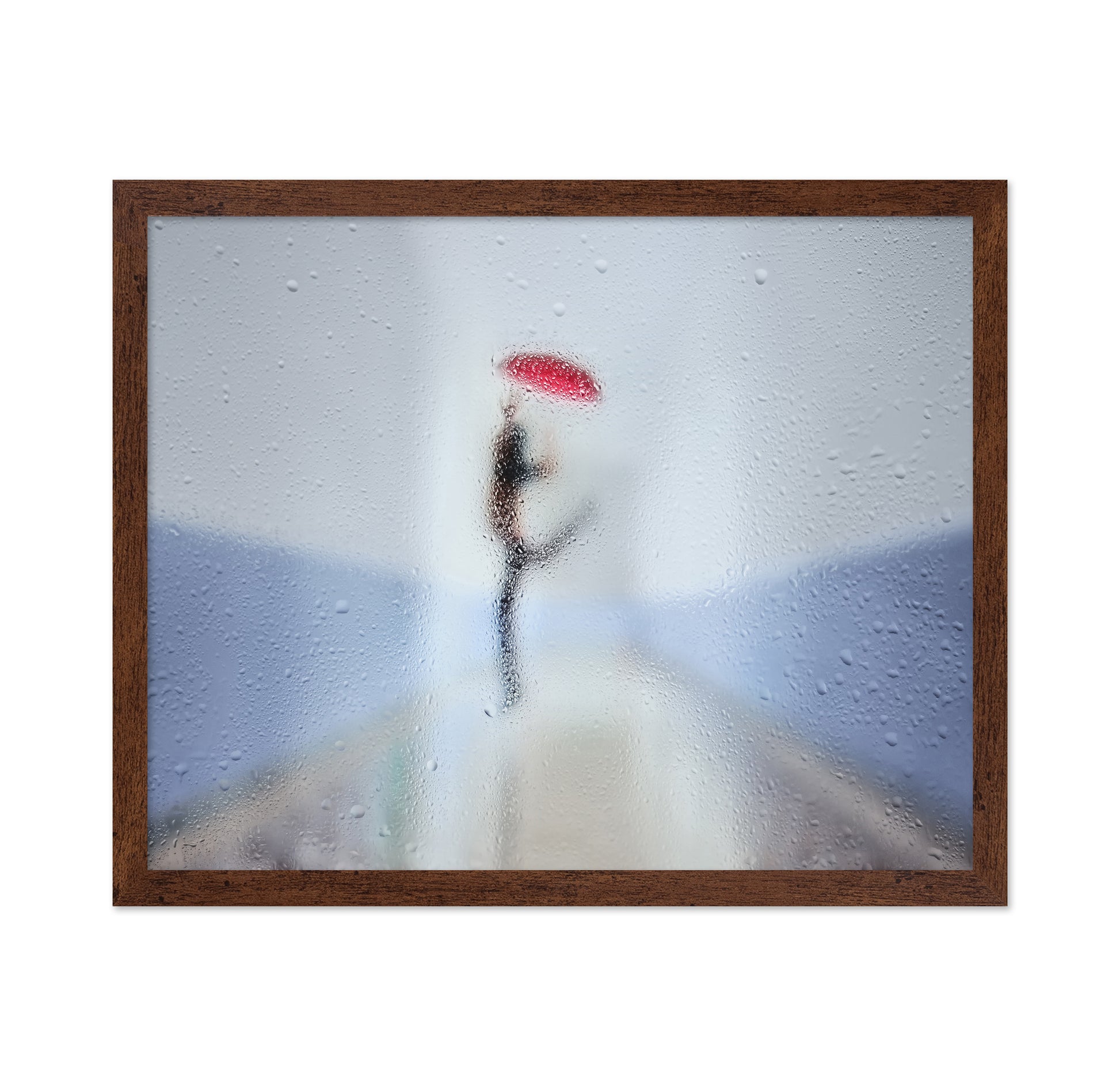 Red Umbrella In Rain