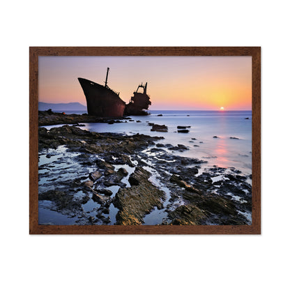 Shipwreck At Sunset
