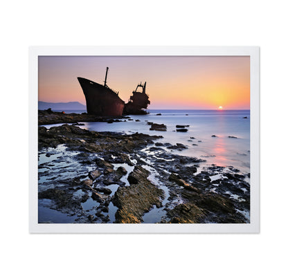 Shipwreck At Sunset