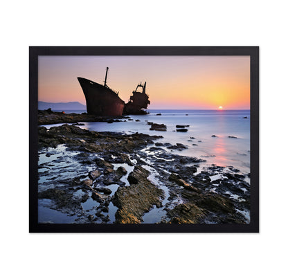 Shipwreck At Sunset