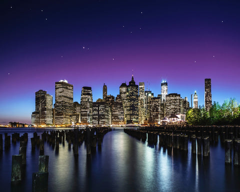 City Skyline At Night