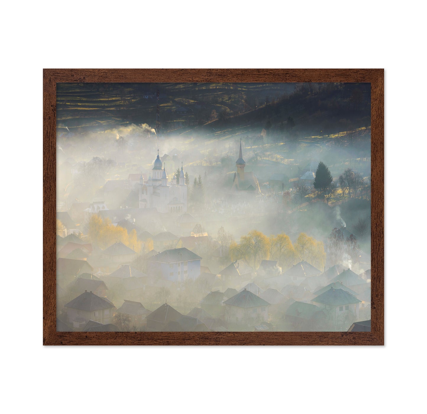 Misty Village Morning No1
