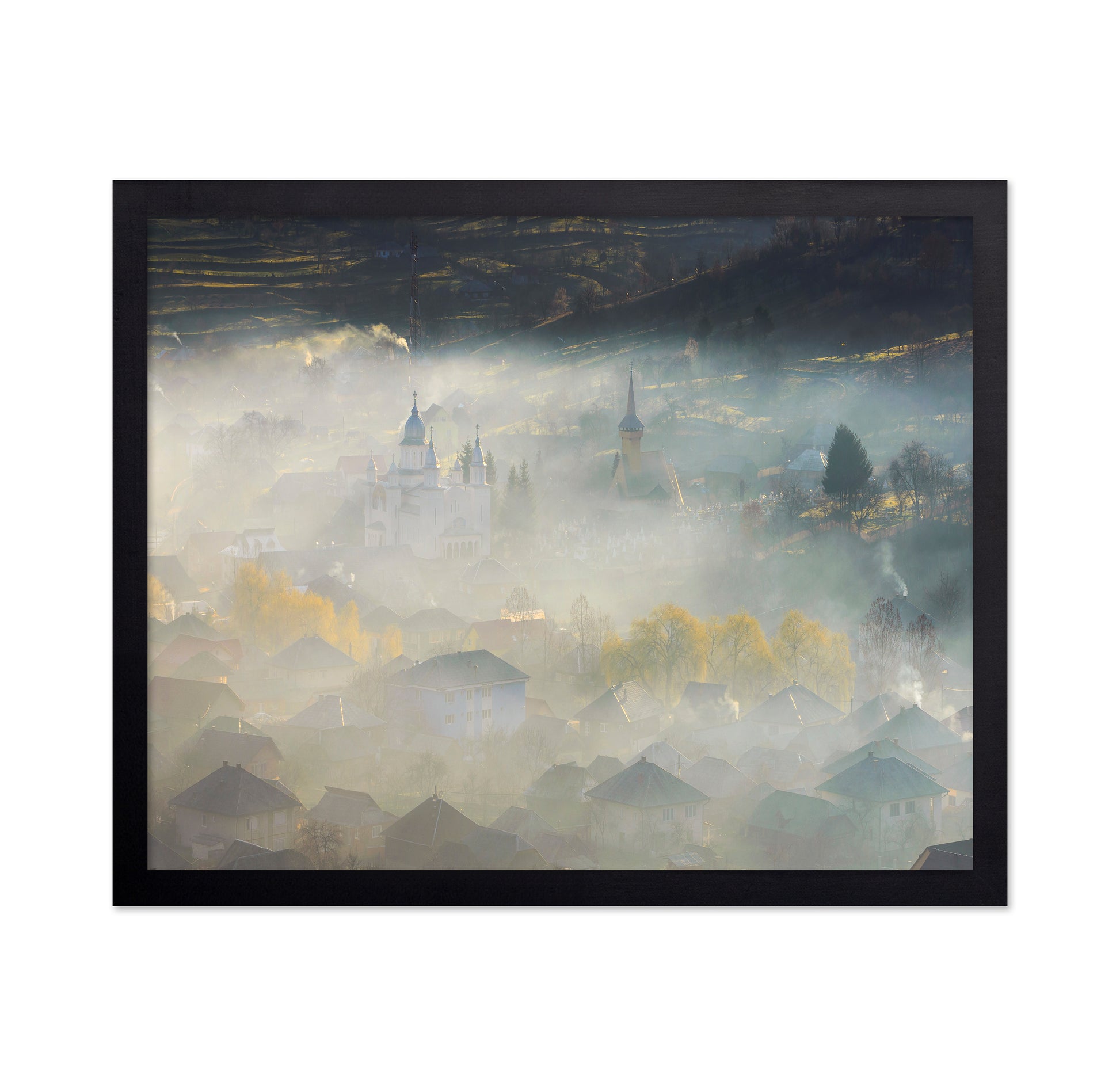Misty Village Morning No1