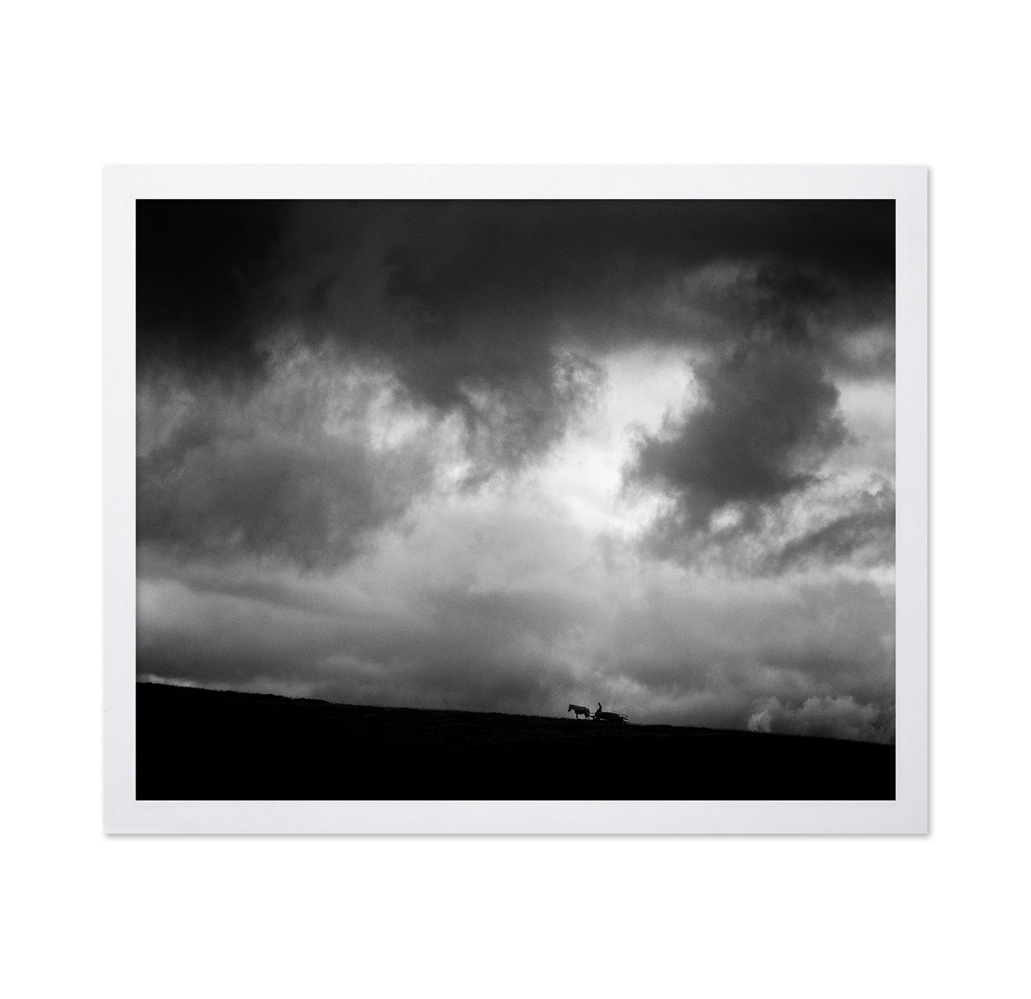 Lone Rider Under Storm