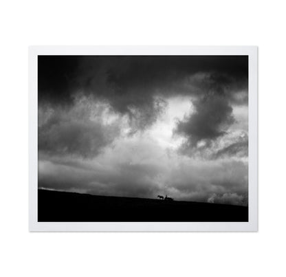 Lone Rider Under Storm
