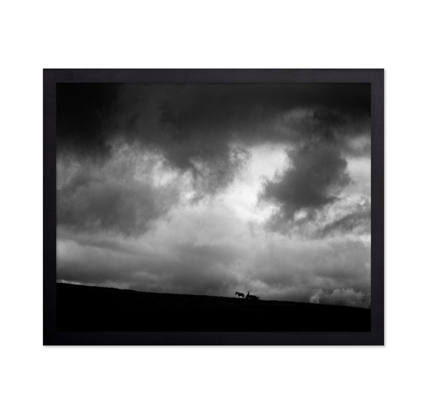 Lone Rider Under Storm