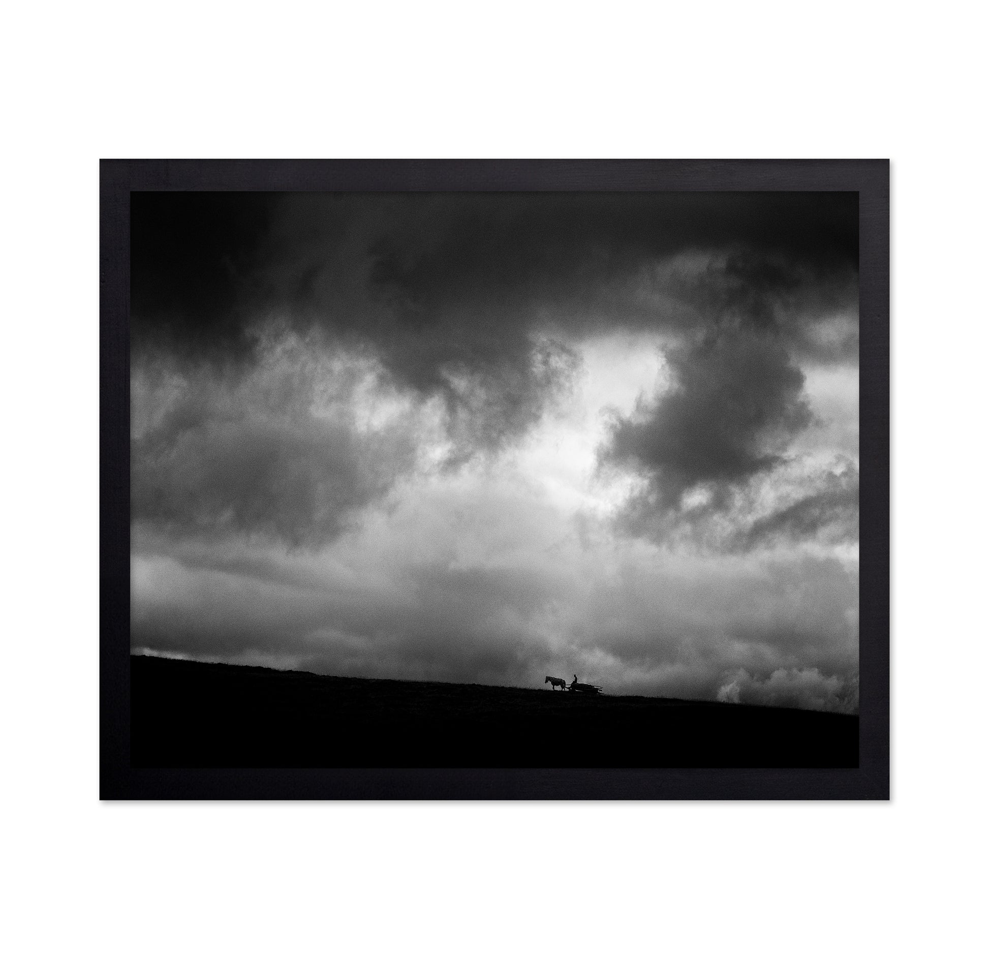 Lone Rider Under Storm