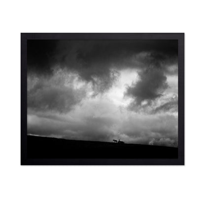 Lone Rider Under Storm