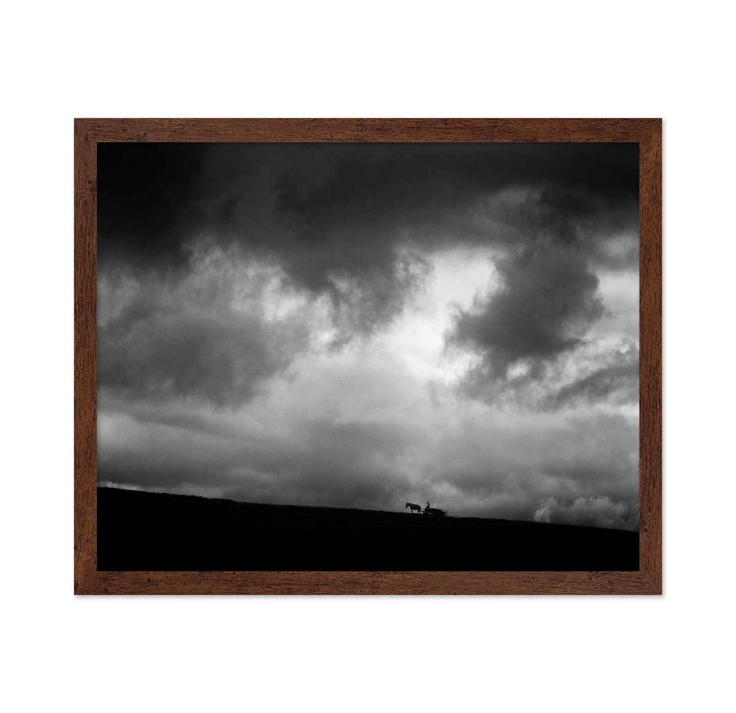 Lone Rider Under Storm