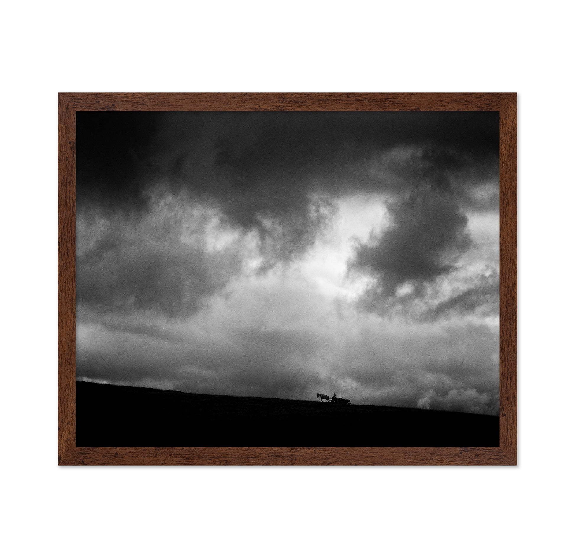 Lone Rider Under Storm