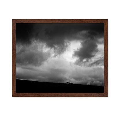 Lone Rider Under Storm