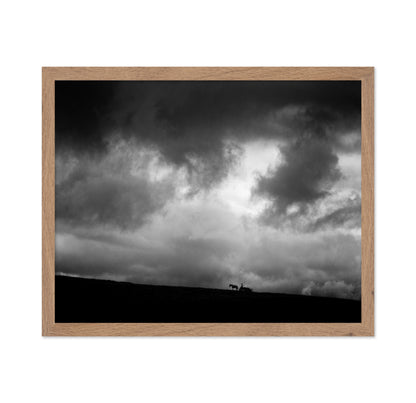 Lone Rider Under Storm