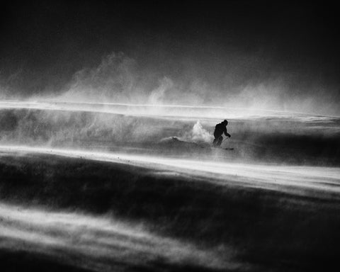 Skiing Through Snow Storm