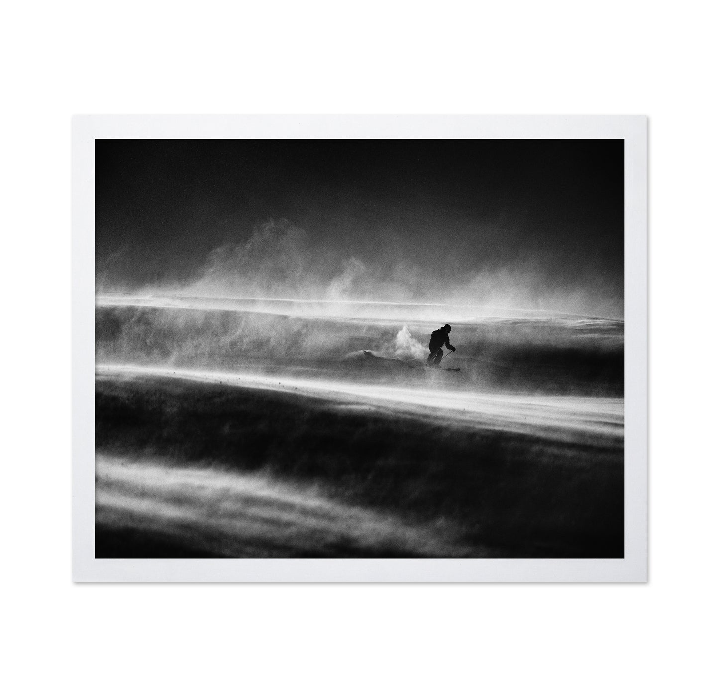 Skiing Through Snow Storm
