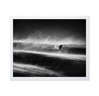 Skiing Through Snow Storm