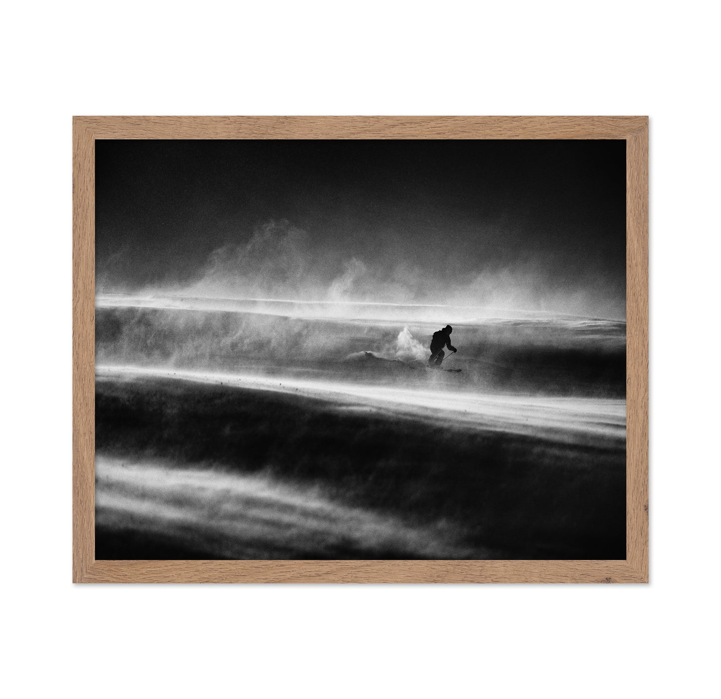 Skiing Through Snow Storm