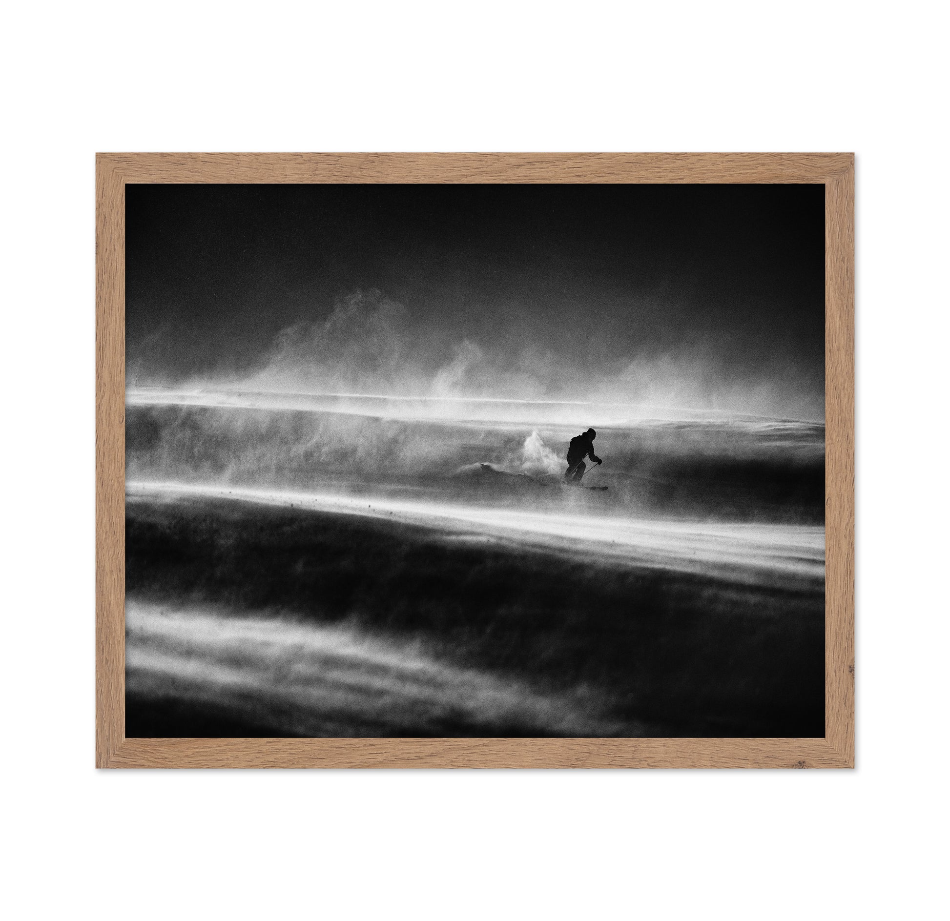 Skiing Through Snow Storm